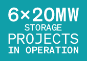 6 x 20MW storage projects in operation