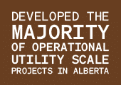 Developed the majority of operational Utility Scale Projects in Alberta